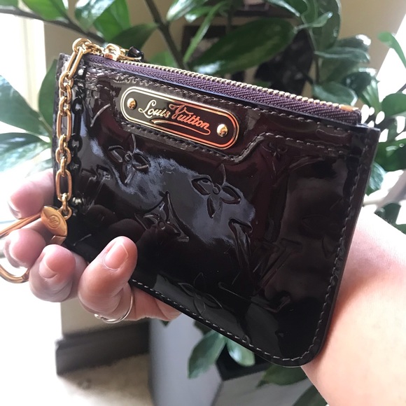 💯Authentic Louis Vuitton Vernis Amarante pochette cles key coin pouch 🥰 - Picture 12 of 16